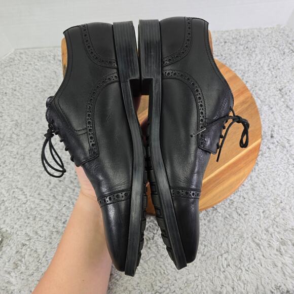 Cole Haan Jefferson Grand Os Black Cap Toe Brogue Oxford Dress Shoe Mens 10.5 M - Picture 8 of 13